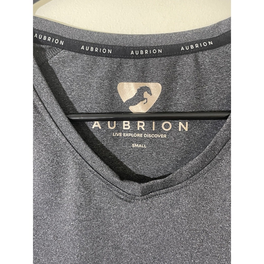 Aubrion Women's Small Charcoal Gray Cap Sleeve Tech Tshirt Outdoors Workout EUC - Picture 5 of 8